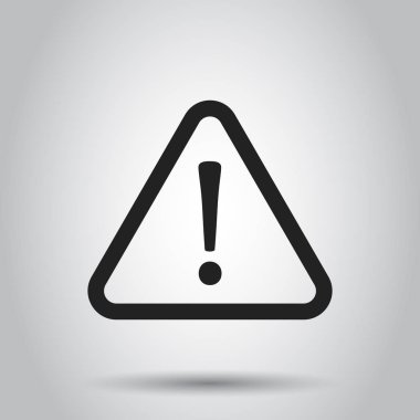 Tehlike işareti simge vektör. Dikkat dikkat illüstrasyon. İşletme