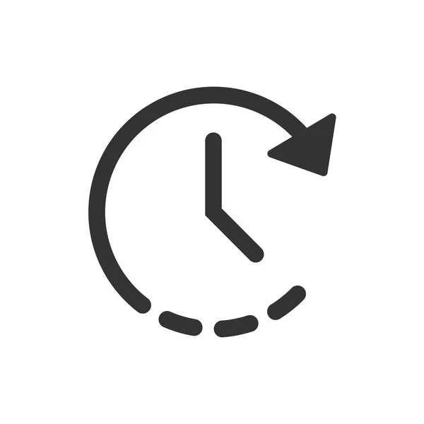 Reloj icono de tiempo en estilo plano. Ilustración vectorial. Empresarios — Vector de stock