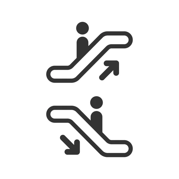 Rolltreppen-Ikone. Vektorillustration. Geschäftskonzept e — Stockvektor