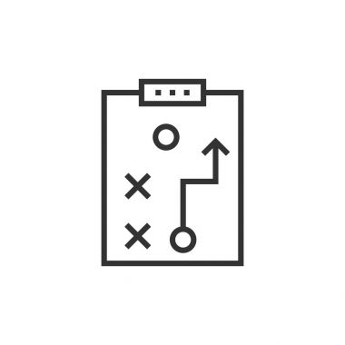 Taktik planı belge simgesi. Vektör çizim. İş Başlat