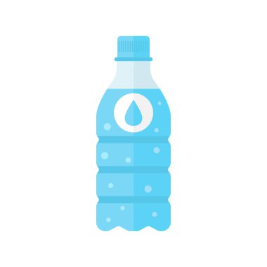 Düz stil su şişesi simgesini. Şişe resimde beyaz