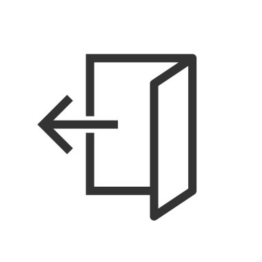 Düz tarzı giriş kapısı. Çıkış kapıları resimde beyaz