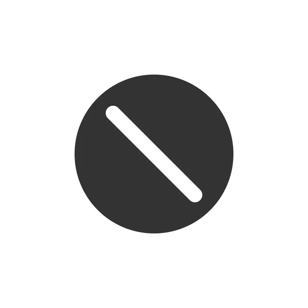 Icono de vector de píldora en estilo plano. Ilustración del comprimido en blanco iso — Vector de stock