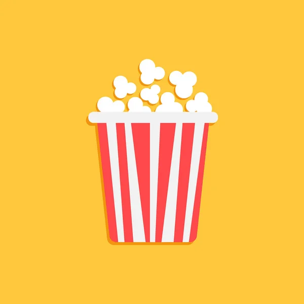 Popcorn-Vektorsymbol im flachen Stil. Kino Food Illustration auf o — Stockvektor