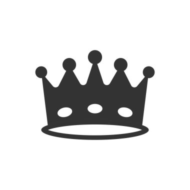 Taç diadem düz stil vektör simgesi. Lisanslı taç illustrati