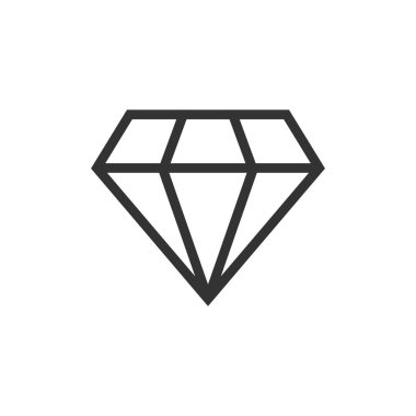 Elmas mücevher mücevher vektör simgesi düz stil. Elmas taş Il