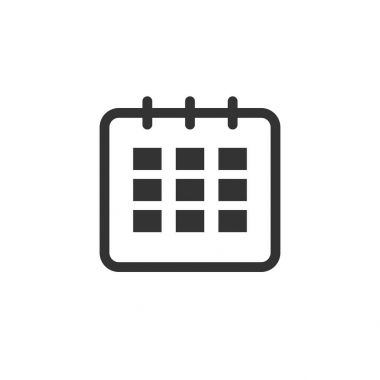 Takvim gündem düz Stil simge vektör. Hatırlatma illüstrasyon