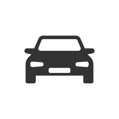 Araba düz stil vektör simgesi. Otomobil araç resimde o