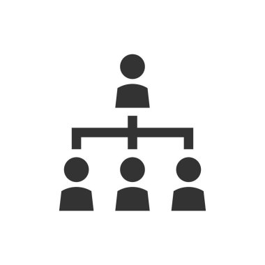 Şirket kuruluş şeması iş adamları ile vektör simgesi