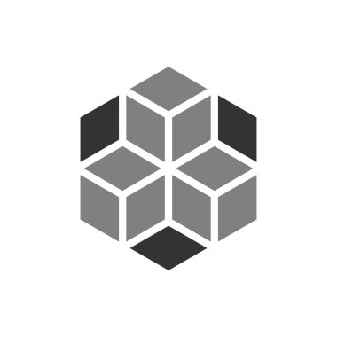 Blockchain teknoloji vektör simge düz tarzı. Şifreleme cu