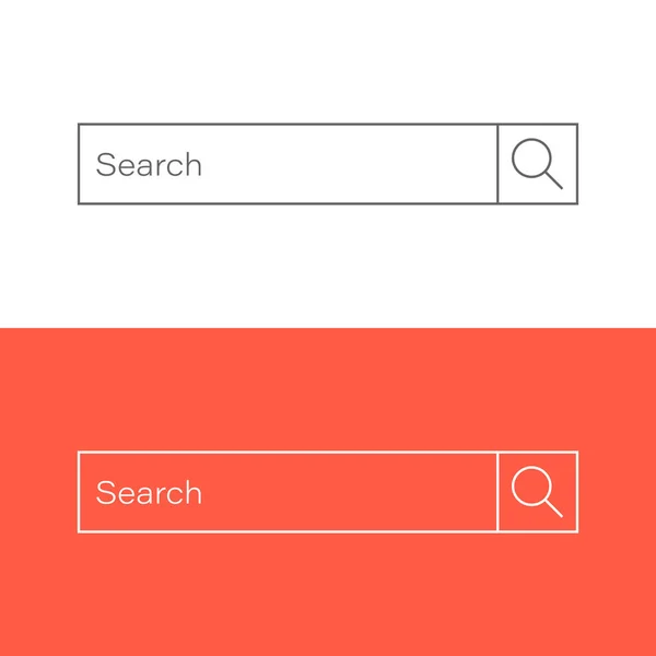 Pesquisa ícone de elemento de vetor de barra ui em estilo plano. Site de pesquisa — Vetor de Stock