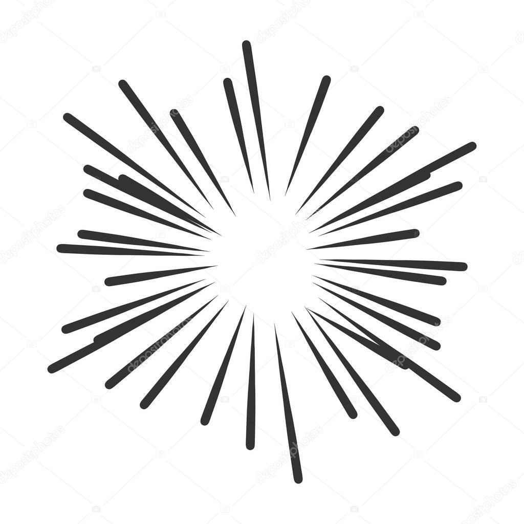 Download Vintage sunburst vector icon. Sun sketch burst doodle illustrati — Stock Vector © sanek13744 ...