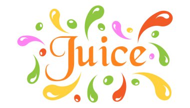 Suyu sıçrama sprey vektör simgesi düz stil. Meyve suyu içecek illust