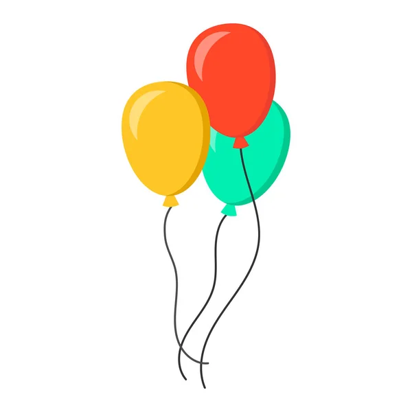 空気バルーン フラット ベクトル アイコン。Wh の誕生日風船のイラスト — ストックベクタ