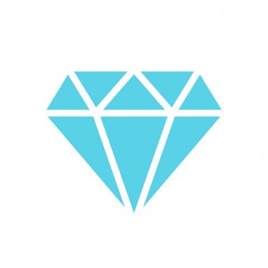 Elmas mücevher mücevher vektör simgesi düz stil. Elmas taş Il