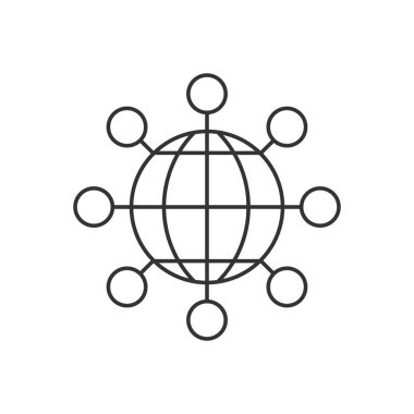 Simge düz stilde paylaşımı. Dijital illüstrasyon o bağlanmak