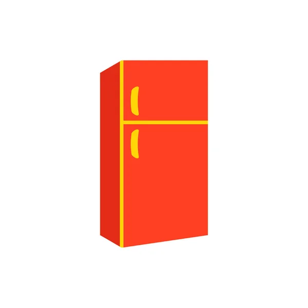 Kühlschrank-Vektor-Symbol im flachen Stil. Kühltruhe illu — Stockvektor