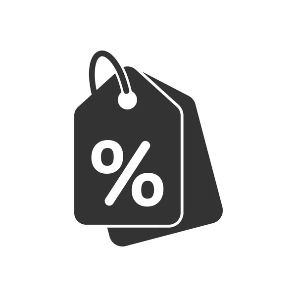 Discount shopping tag icon in flat style. Discount percent coupo — Stock Vector