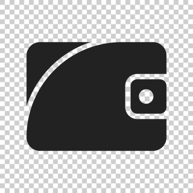 M-cüzdan vektör simgesi. Para çantası düz vektör çizim. Para 