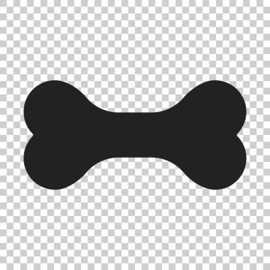 Köpek kemik oyuncak simgesi. Vektör illüstrasyon izole saydam b