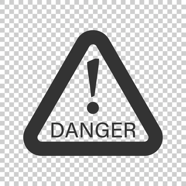 Icône vectorielle signe de danger. Attention illustration de prudence. Busines — Image vectorielle