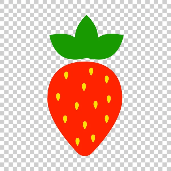 Φράουλα φρούτα υπογράφουν εικονίδιο του φορέα. Εικονογράφηση ώριμων μούρων. Επιχειρη — Διανυσματικό Αρχείο