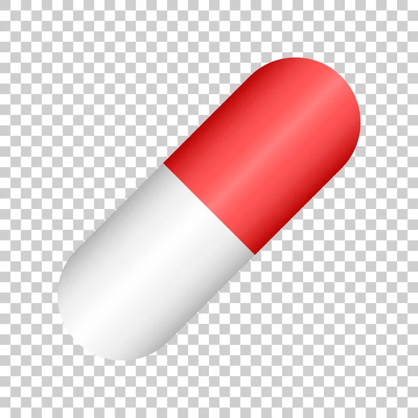 Pill vector icon in flat style. Tablet illustration on isolated — Stock Vector