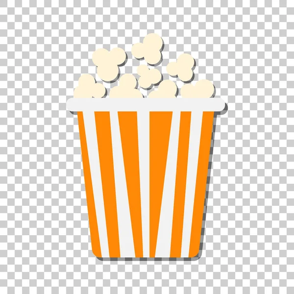 Popcorn-Vektorsymbol im flachen Stil. Kino Food Illustration auf i — Stockvektor
