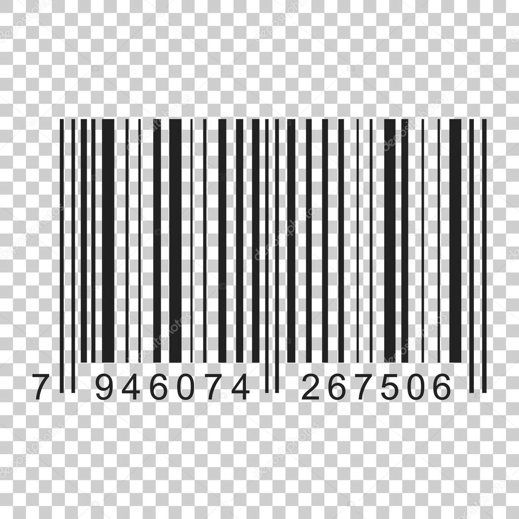 Barcode product distribution icon. Vector illustration on isolat