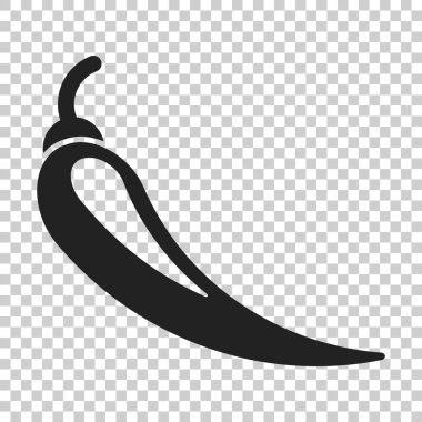 Düz stil Chili biber. Baharatlı biber illüstrasyon isolat üzerinde