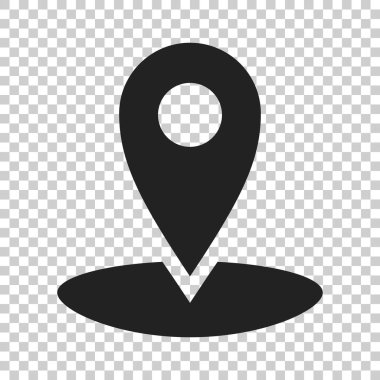 Harita işaretçiyi düz stil. GPS navigasyon üzerine ben illüstrasyon işareti