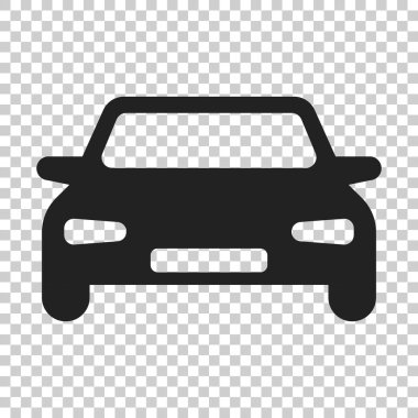 Araba düz stil vektör simgesi. Otomobil araç resimde o