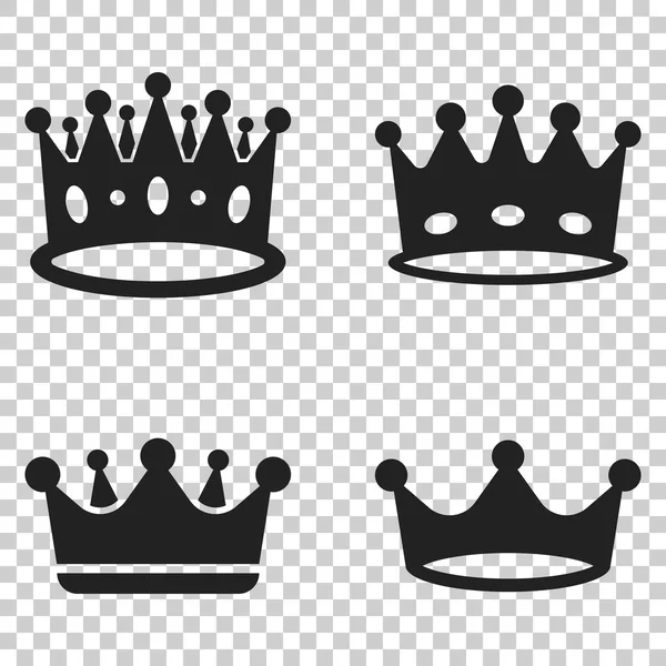 Icona vettoriale del diadema della corona in stile piatto. Corona reale illustrati — Vettoriale Stock