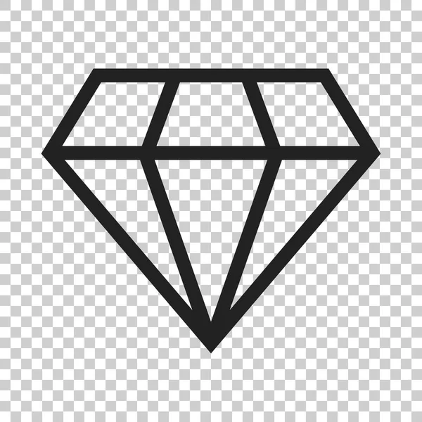 Juvel pärla vektor diamantikonen i platt stil. Diamant ädelsten il — Stock vektor