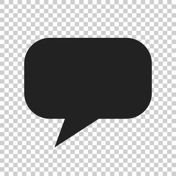 Blank empty speech bubble vector icon in flat style. Dialogue bo — Stock Vector
