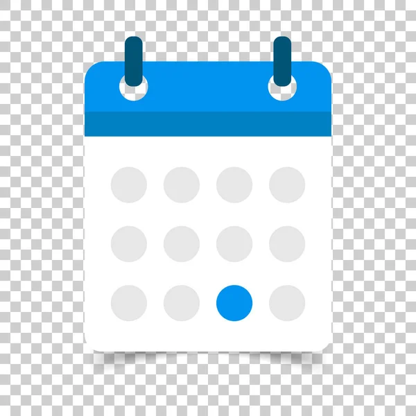 Kalender-Agenda-Vektor-Symbol im flachen Stil. Erinnerungsillustration — Stockvektor