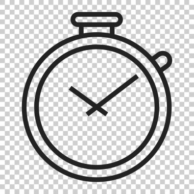 Saat Zamanlayıcı simgesi düz tarzı. Zaman alarm illüstrasyon Isola üzerinde