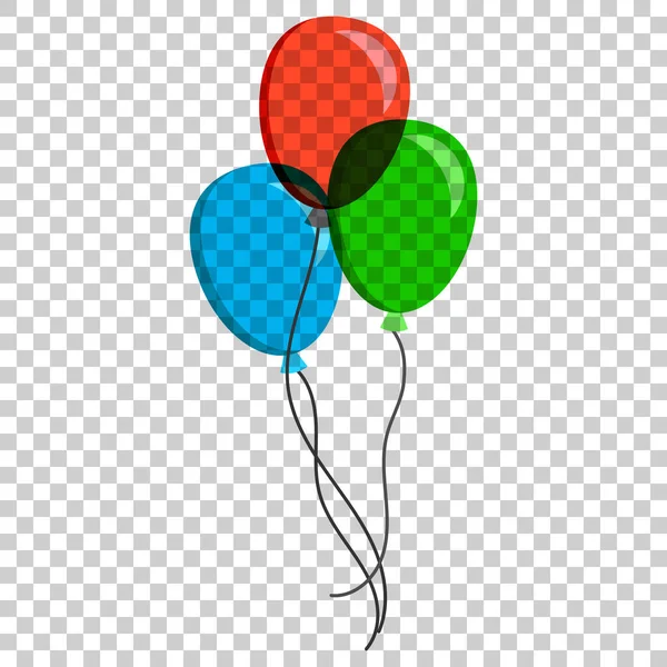 Ícone vetorial plano de balão de ar. Aniversário balão ilustração em é — Vetor de Stock