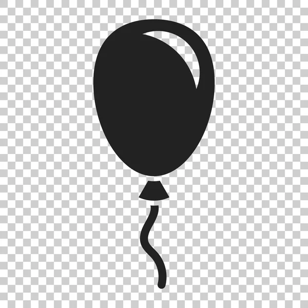 Luftballon flache Vektor-Symbol. Geburtstag Luftballon Illustration auf ist — Stockvektor