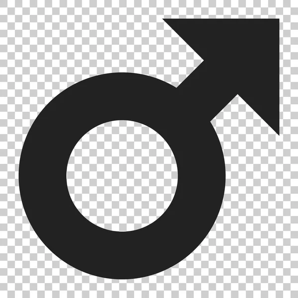 Männliches Sexsymbol-Vektor-Symbol in flachem Stil. Männer Gender Illustrati — Stockvektor