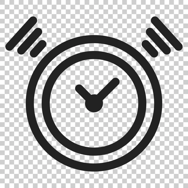 Clock timer icon in flat style. Time alarm illustration on isola