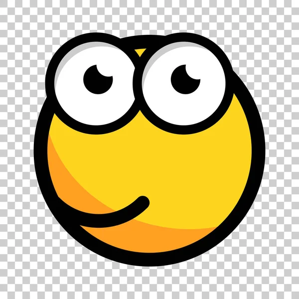 Icona del volto del cartone animato in stile piatto. Illustrazione del volto sorridente su iso — Vettoriale Stock