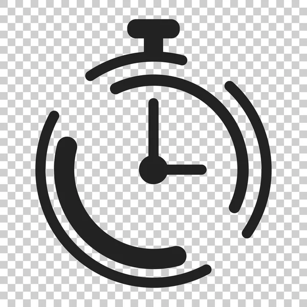 Lapos stílusú óra időzítő ikonra. Isola idő riasztó illusztráció — Stock Vector