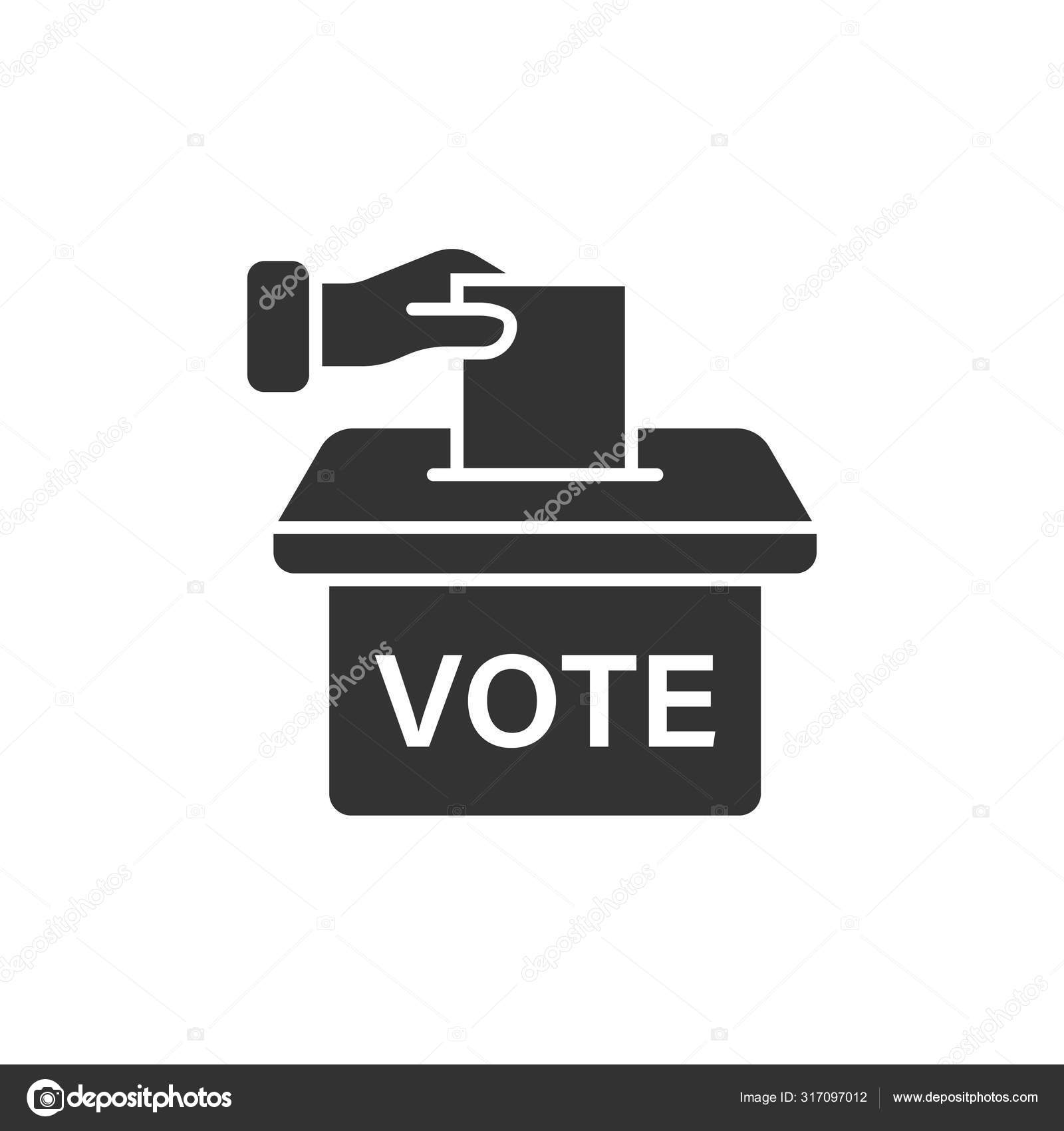 Vote Icon In Flat Style Ballot Box Vector Illustration On White Vector Image By C Sanek Vector Stock