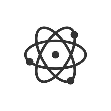 Düz bir bilim simgesi. Whit üzerinde DNA hücre vektör çizimi