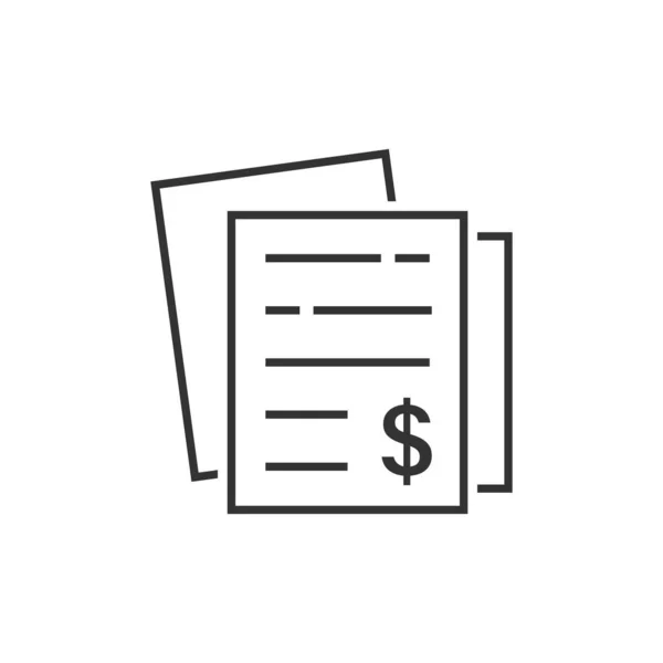 Pénzügyi kimutatás ikon lapos stílusban. Dokumentumvektor illustra — Stock Vector