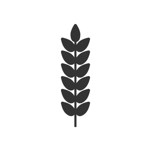 Icono de trigo en estilo plano. Ilustración vectorial cebada en blanco es — Archivo Imágenes Vectoriales