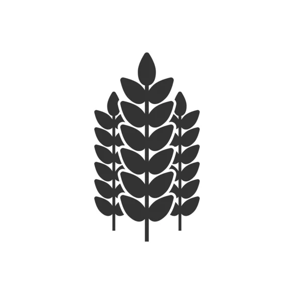 Icono de trigo en estilo plano. Ilustración vectorial cebada en blanco es — Archivo Imágenes Vectoriales