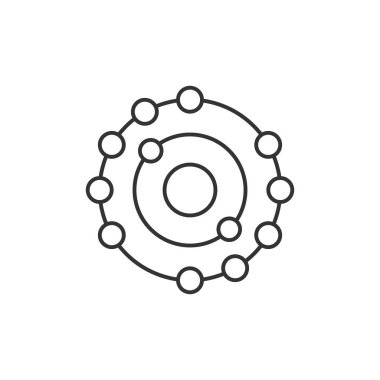 Antioksidan ikonu düz stil. Molekül vektör çizimi 