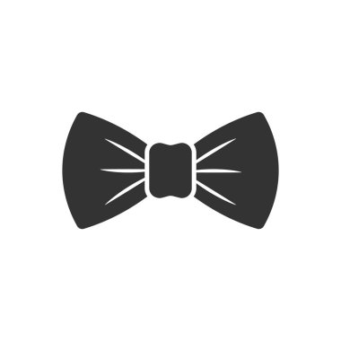 Papyon ikonunu düz bir şekilde bağla. Beyazın üzerindeki yay vektör illüstrasyonu 